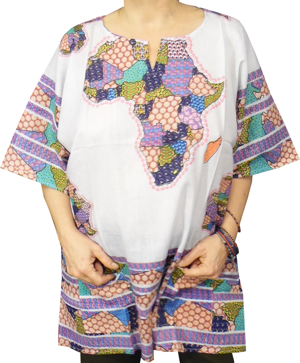 Womens Africa Print Dashiki Shirt AmericanDashiki 100% Cotton