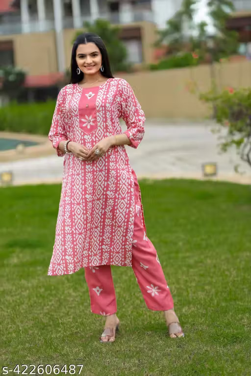 Cotton Kurtis Women’s Printed Cotton Cotton Blend A-line Kurti Set