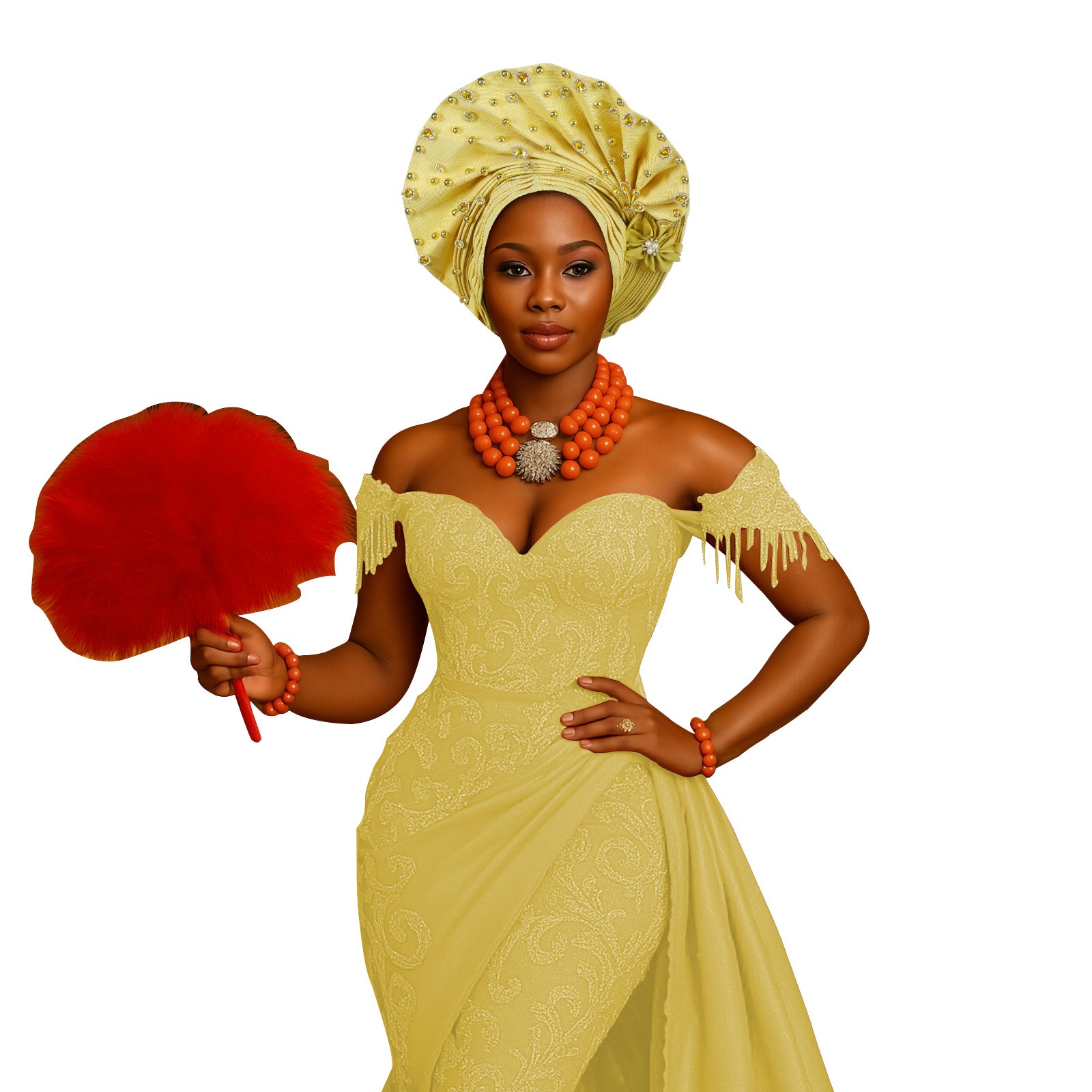 Muslim Women Aso Oke Gele Headtie African Headtie Auto Gele Turbans Hijabs Cap
