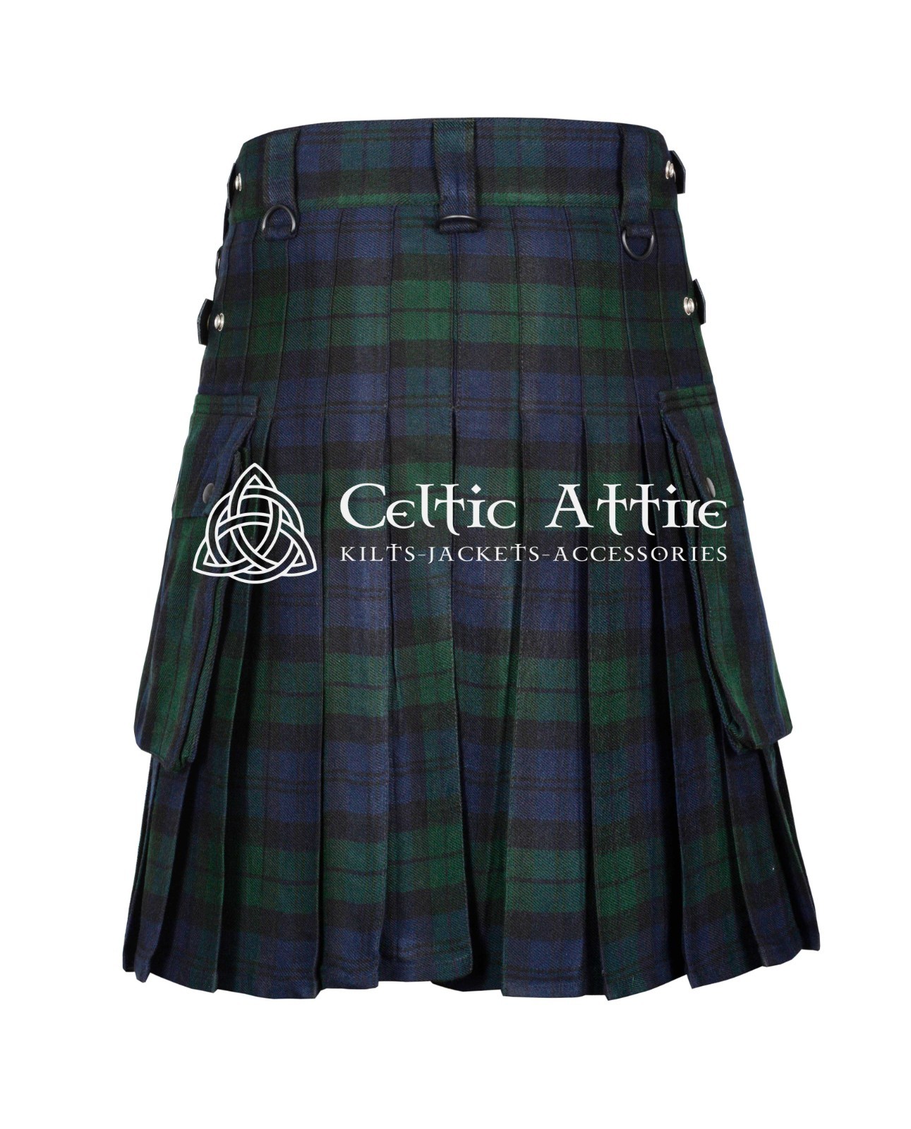 Black Watch Tartan Scottish UTILITY KILT – Custom Made By Celtic Attire