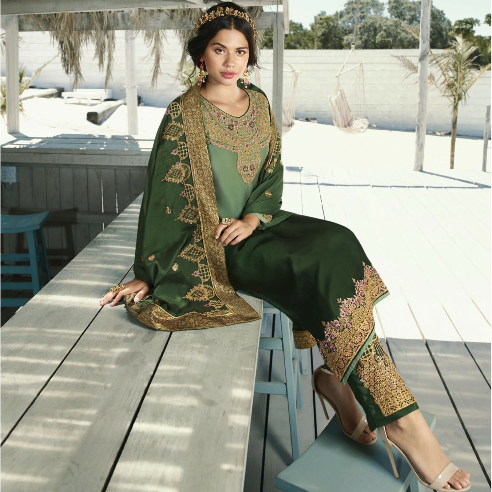 Pakistani Designer Salwar Kameez Suits Heavy Georgette Embroidery Worked Dresses