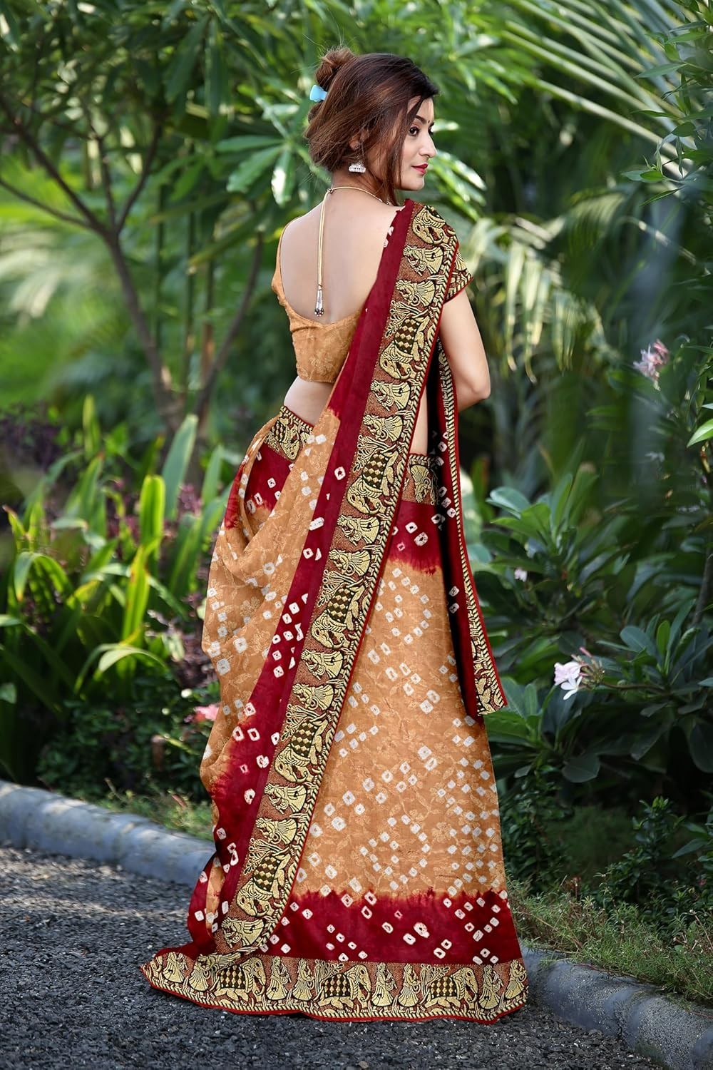 Women’s Zari Weaving Heavy Jacquard Border pure Art Silk Saree With Blouse Piece