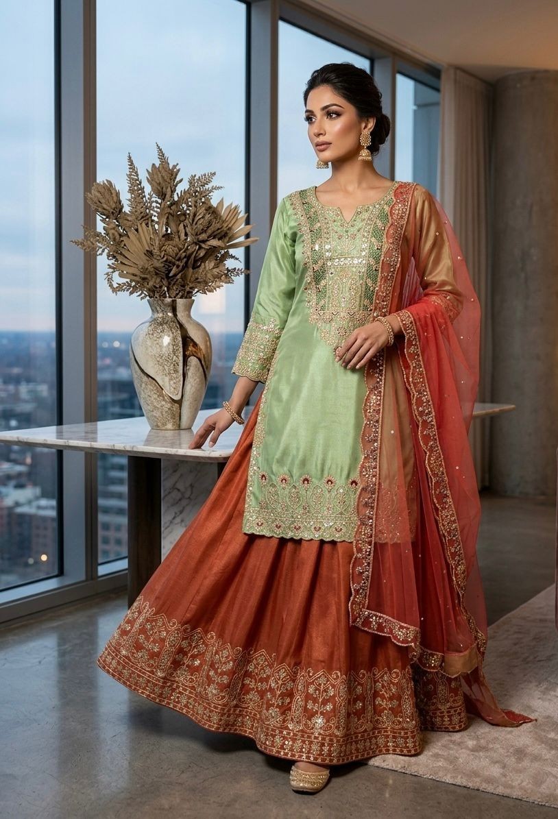 Salwar Kameez Pakistani Indian Wedding Party Wear Bollywood Suit Sharara Plazzo