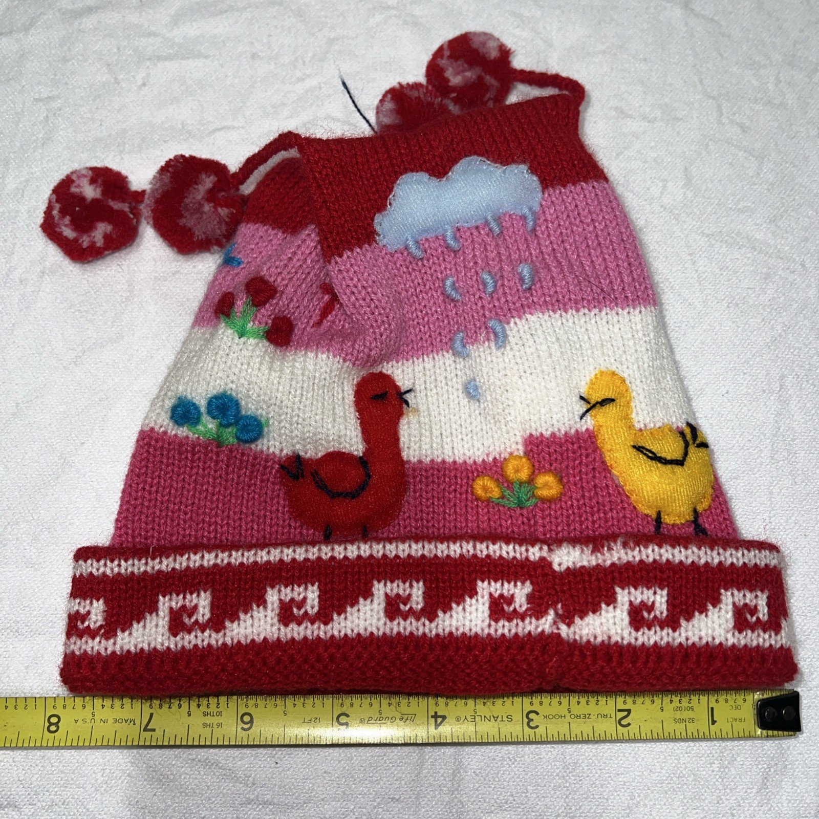 Handmade Chullo for kids – Peruvian Warmer hat for Winter knitting in Woll