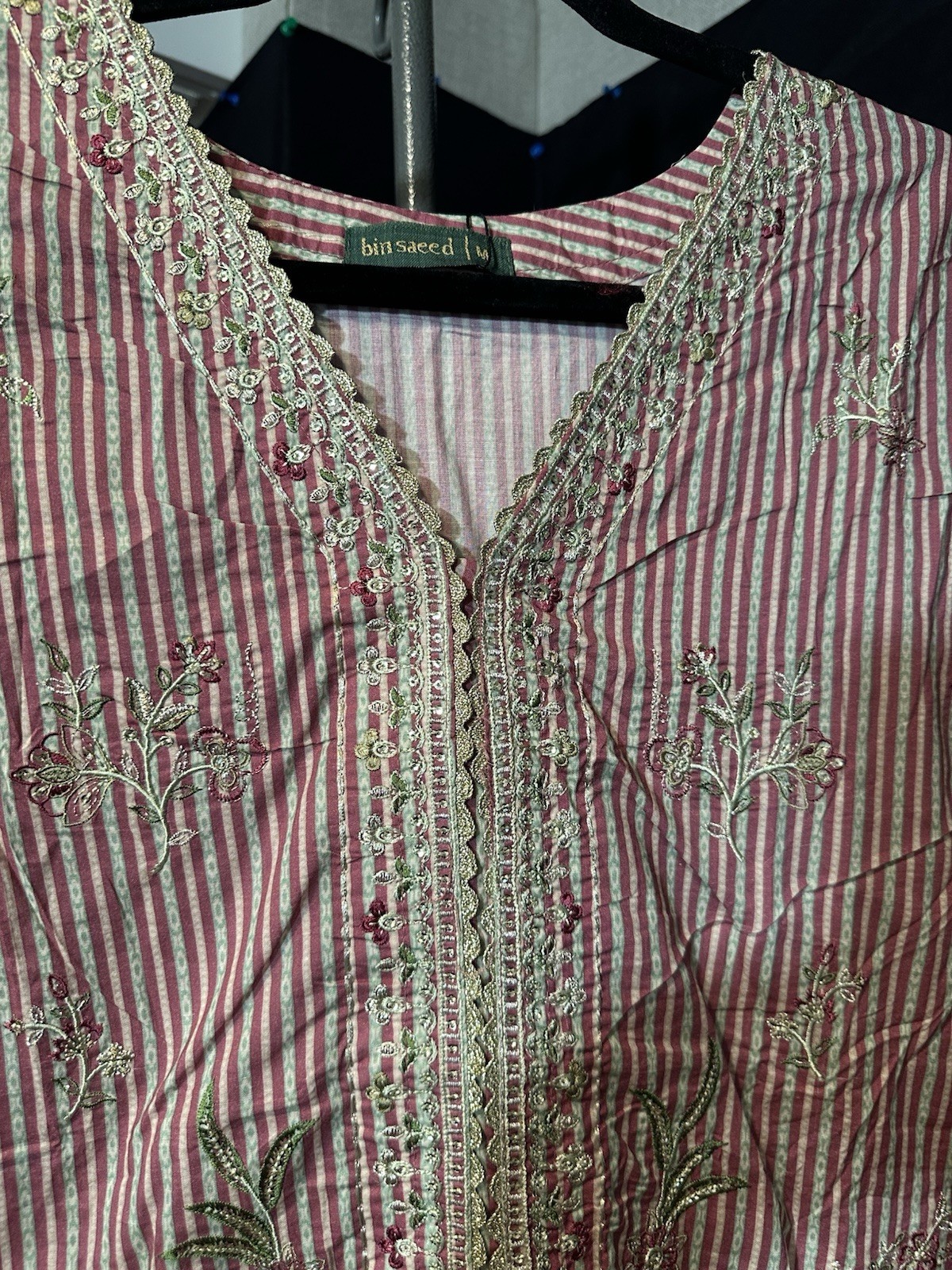 ‼️ CLEARANCE ‼️ Bin Saeed Emb Lawn /Cotton Suit 3 Pc. . Medium Size Only – $29