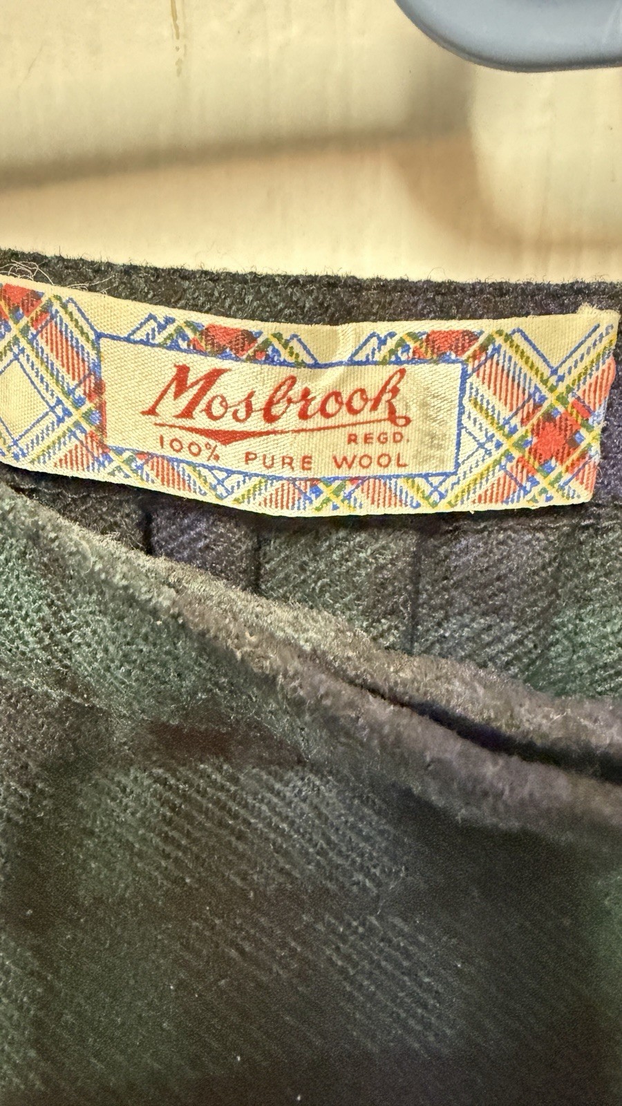 Vintage Mosbrook 100% Wool Black Watch Tartan Wrap Kilt Skirt Ireland