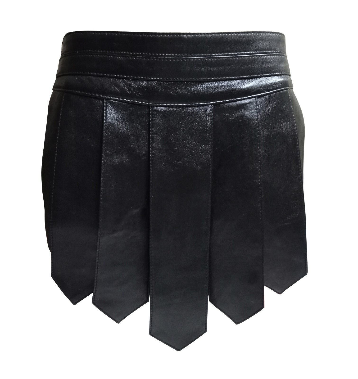 Mens Genuine Leather Gladiator KILT For Men Costumes Scottish Kilts short kilt
