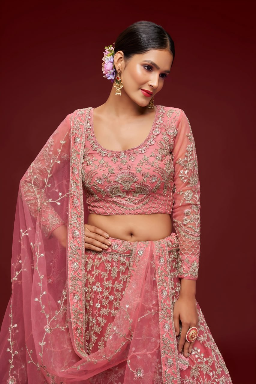 Women’s Designer Lehenga Choli Art Silk Wedding Reception Wear
