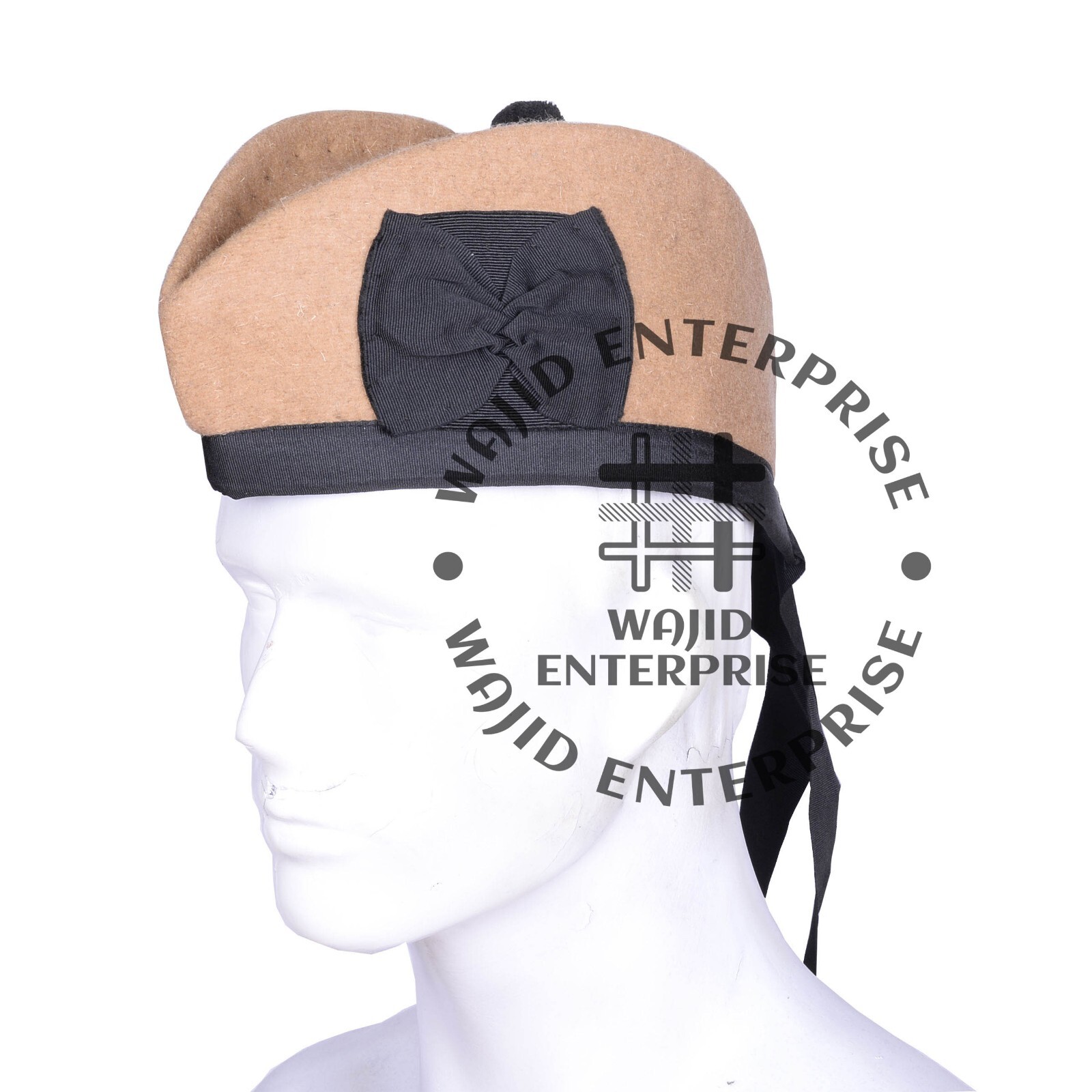 SCOTTISH Piper GLENGARRY Kilt Hat/Cap – Highland Scott Cap 100% Khaki Wool Hat