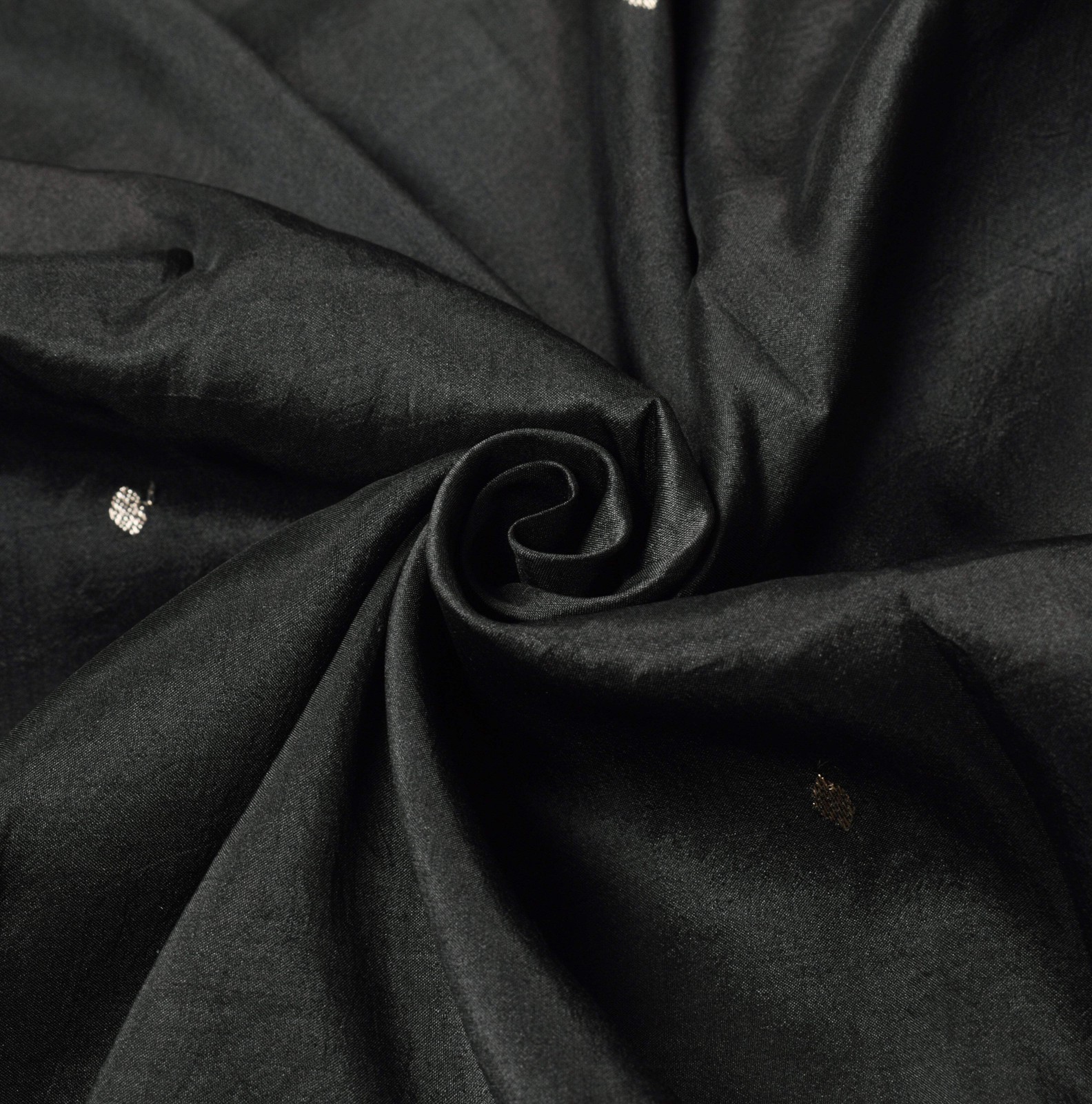 Sushila Vintage Black Pure Silk Saree Gold Silver Zari Brocade Kanjivaram Sari F