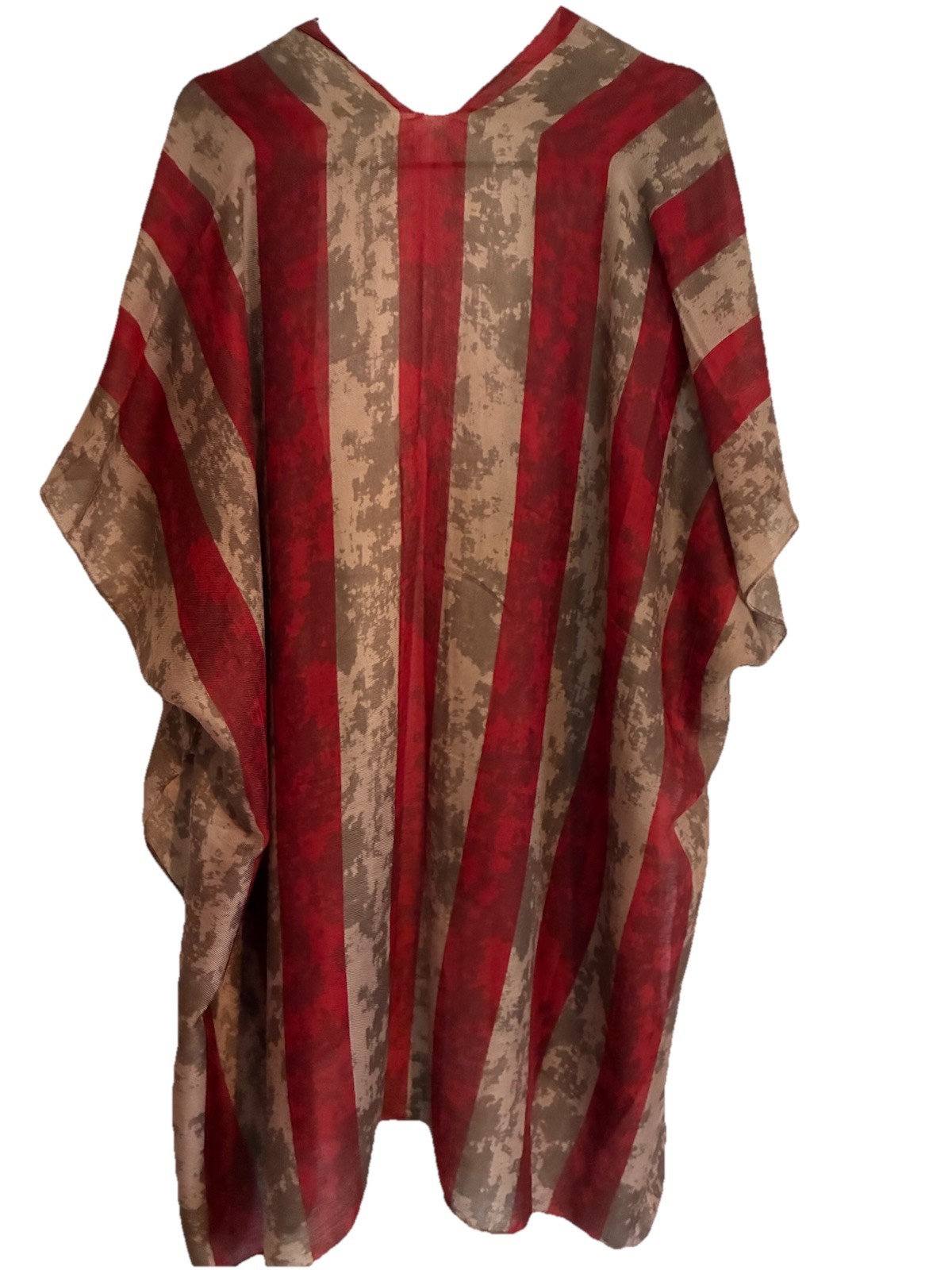 American Flag Vintage Stars & Stripes Kimono Duster Wrap Multi Reg Plus OS NEW