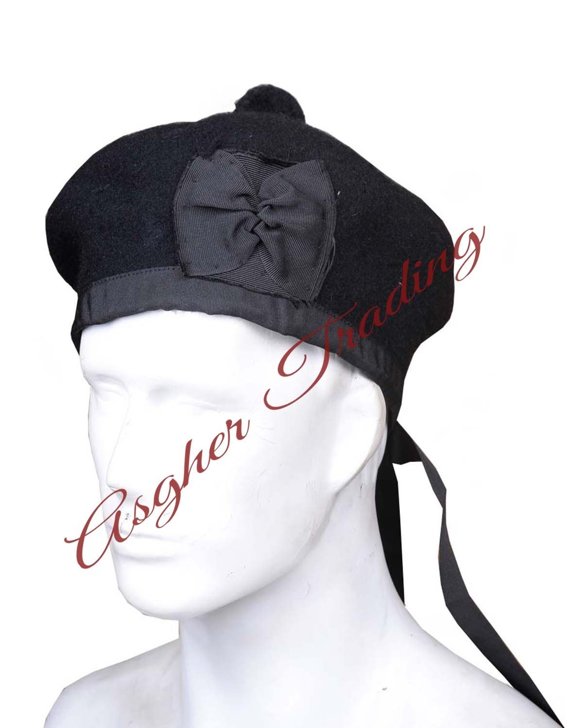 Scottish Military Piper Balmoral kilt Cap Scott’s Army Bonnet Kilt Hat 100% Wool