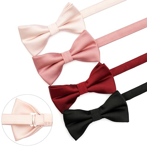 Pre-Tied Bow Ties, Formal Solid S – (0-5 yrs., babies, toddlers) 30 Blush Pink