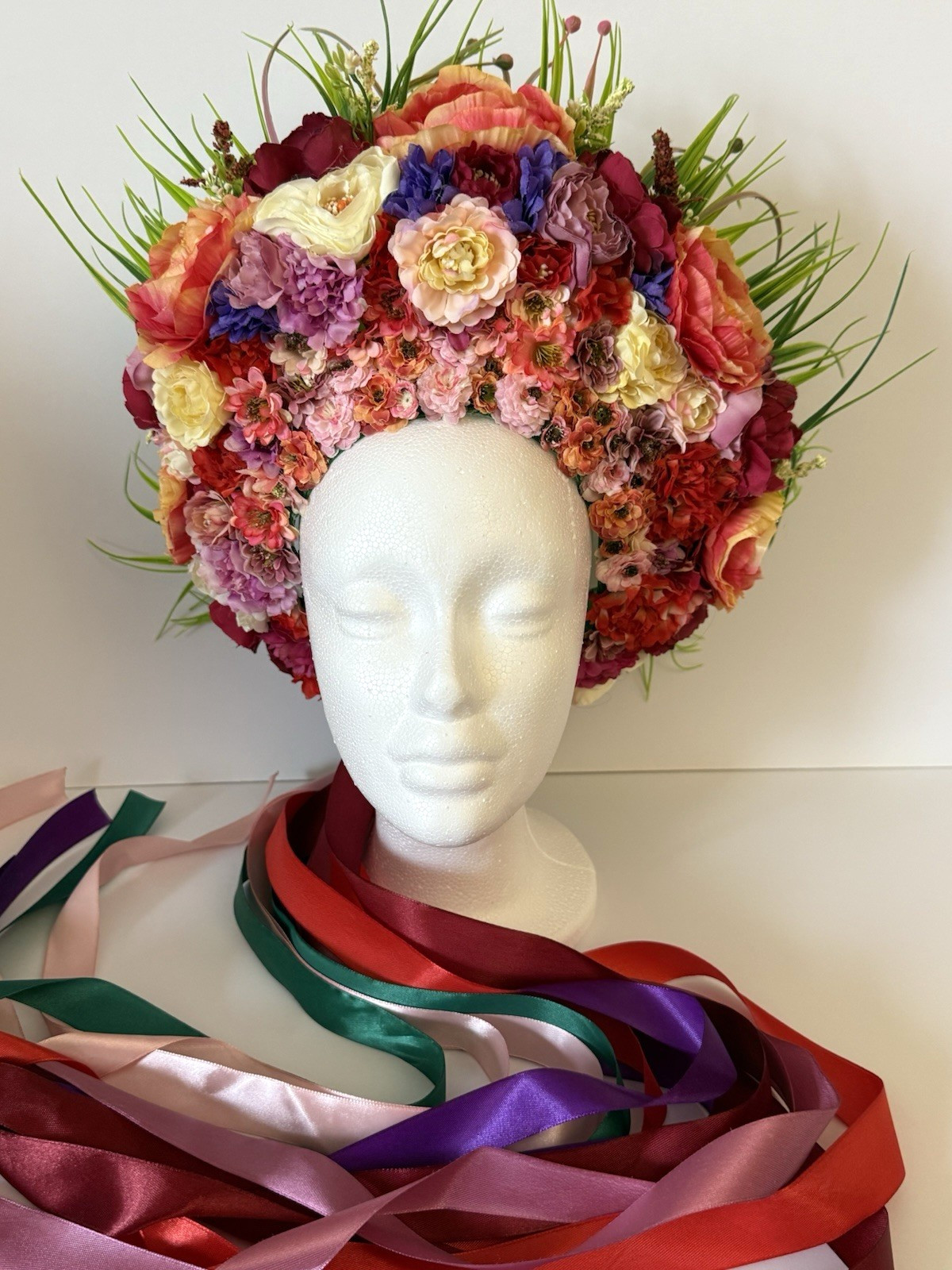 Ukrainian Peony Flower Crown Vinok Made in Ukraine New