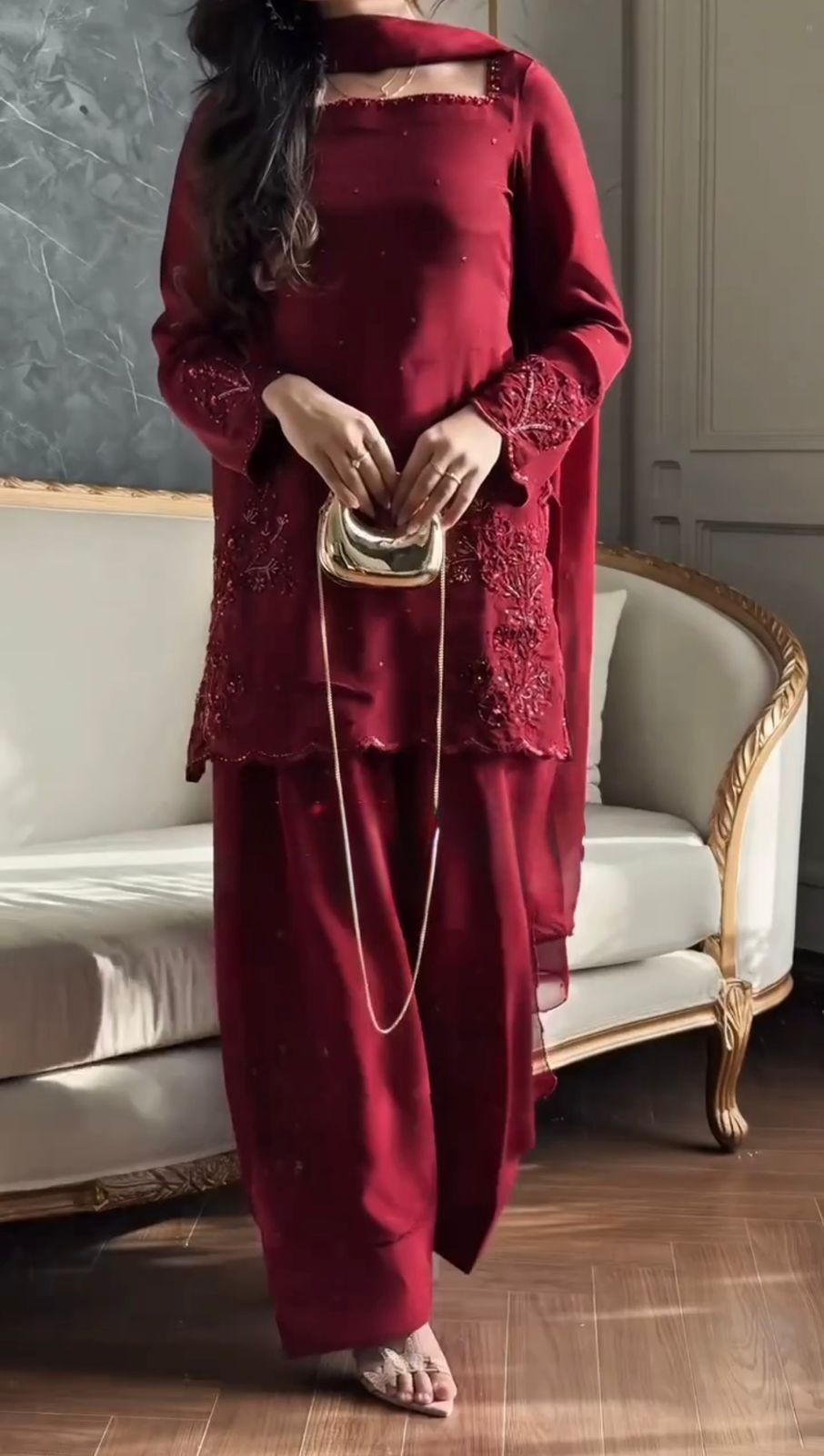 3 Piece Pakistani Designer farshi salwar suit