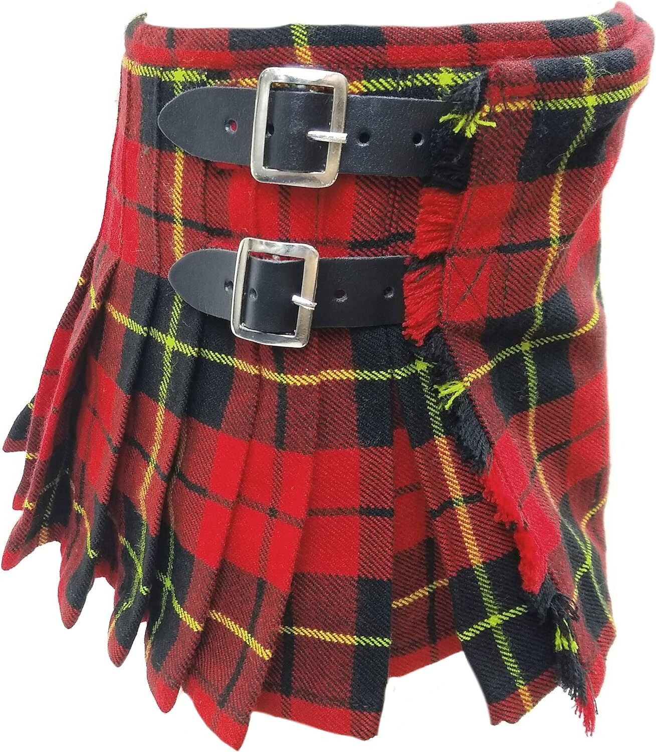 Clan Wallace Red Tartan Kilt for Kids, 100% Acrylic Tartan Kilt of Childrens