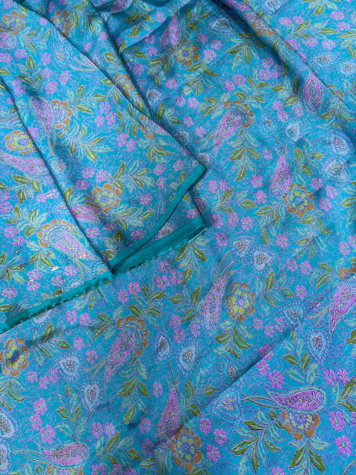 Vintage Chiffon Silk Saree, Lightweight Fabric for DIY & Sewing CS1129