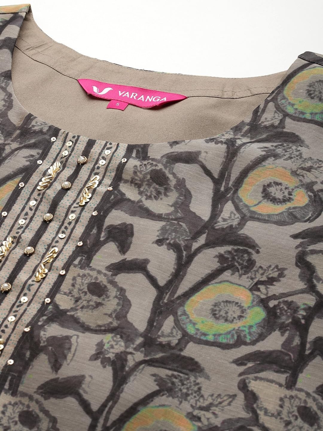 Women’s Silk Blend Floral Printed Kurta Set with Bottom and Printed Dupatta