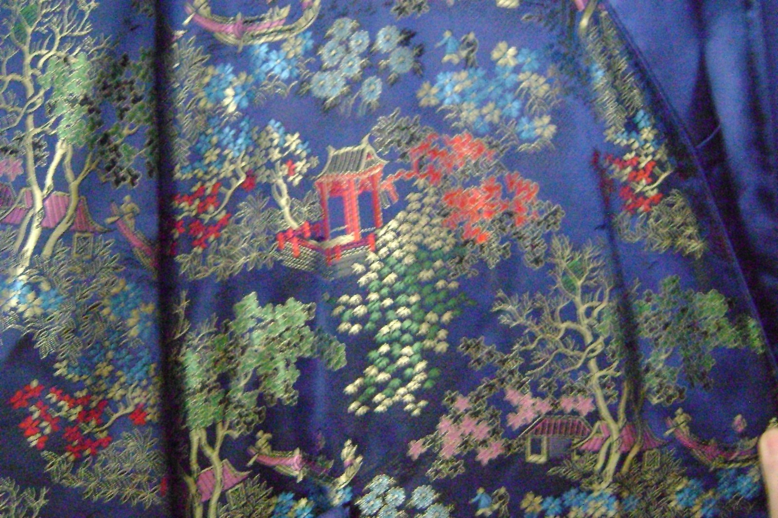 LONGEVITY Hangzhou China Men’s Traditional Silk Kimono Robe Siz 52 tie & Pockets