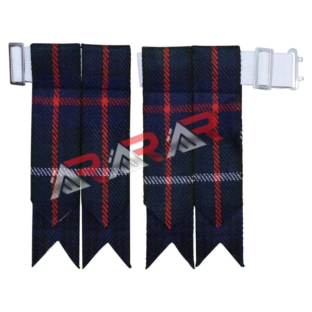 Kilt Flashes Scotish/Highland Color Mackenzie Tartan with Heavy Buckle