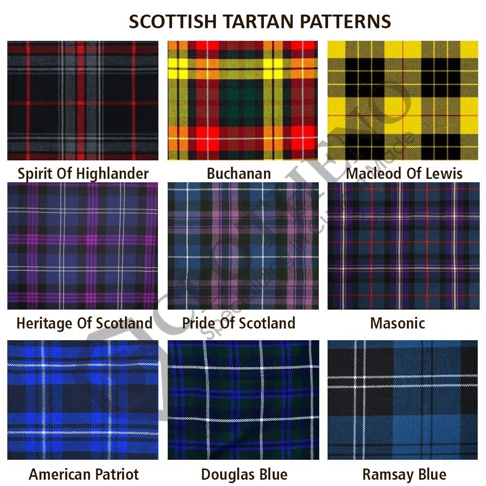 9 PCS Scottish Outfit Prince Charlie Kilt Jacket Traditional 8 Yard Men Kilt Set