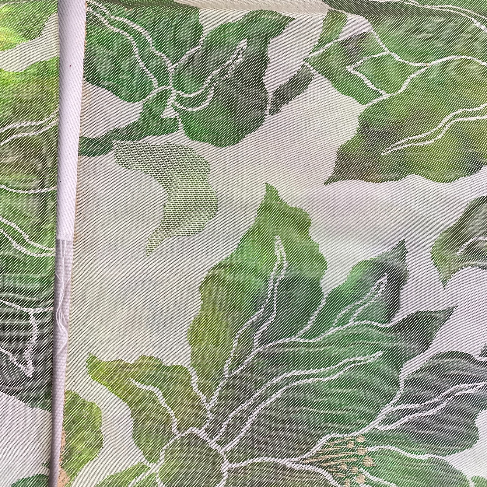 Japanese Vintage Kimono Nagoya Obi Silk Green Drit Traditional 137 x 12 in