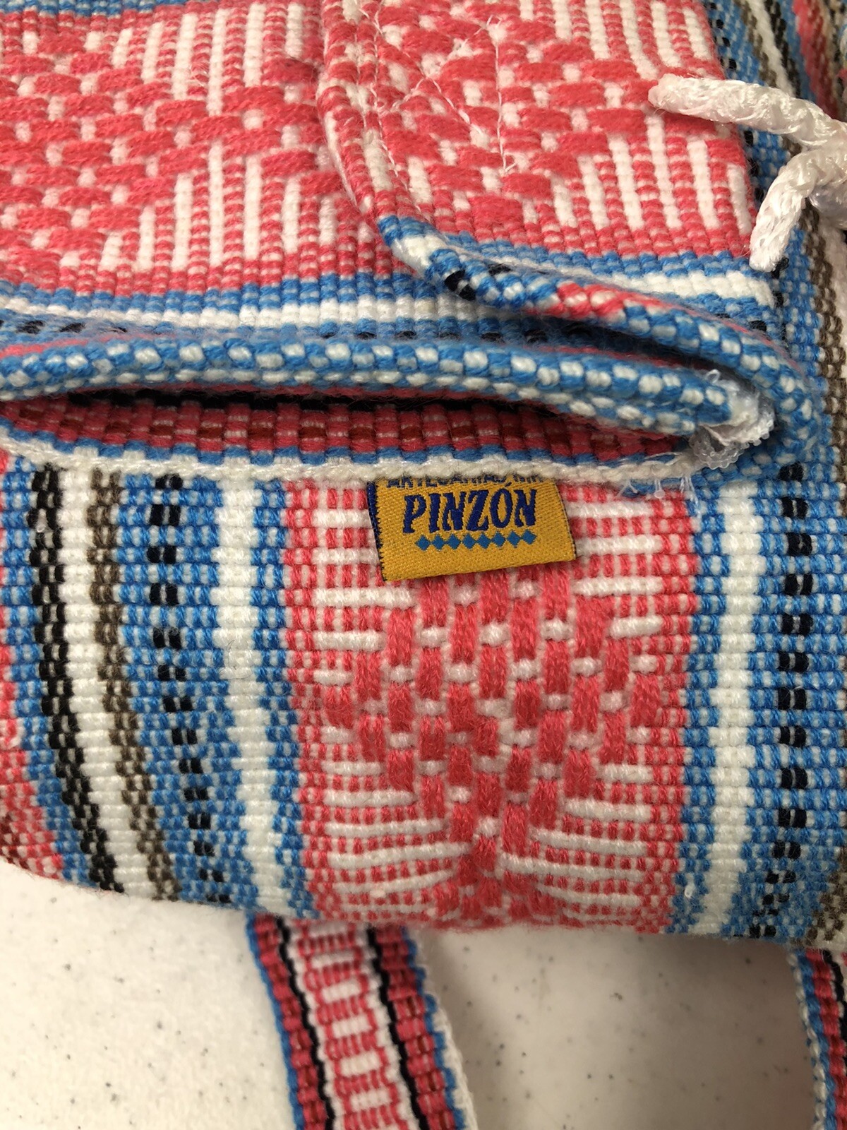 MINI BACKPACK PINZON HIPPIE GEAR,MEXICAN MADE,SURF GEAR,BEACH BAG BLUE PINK NWOT