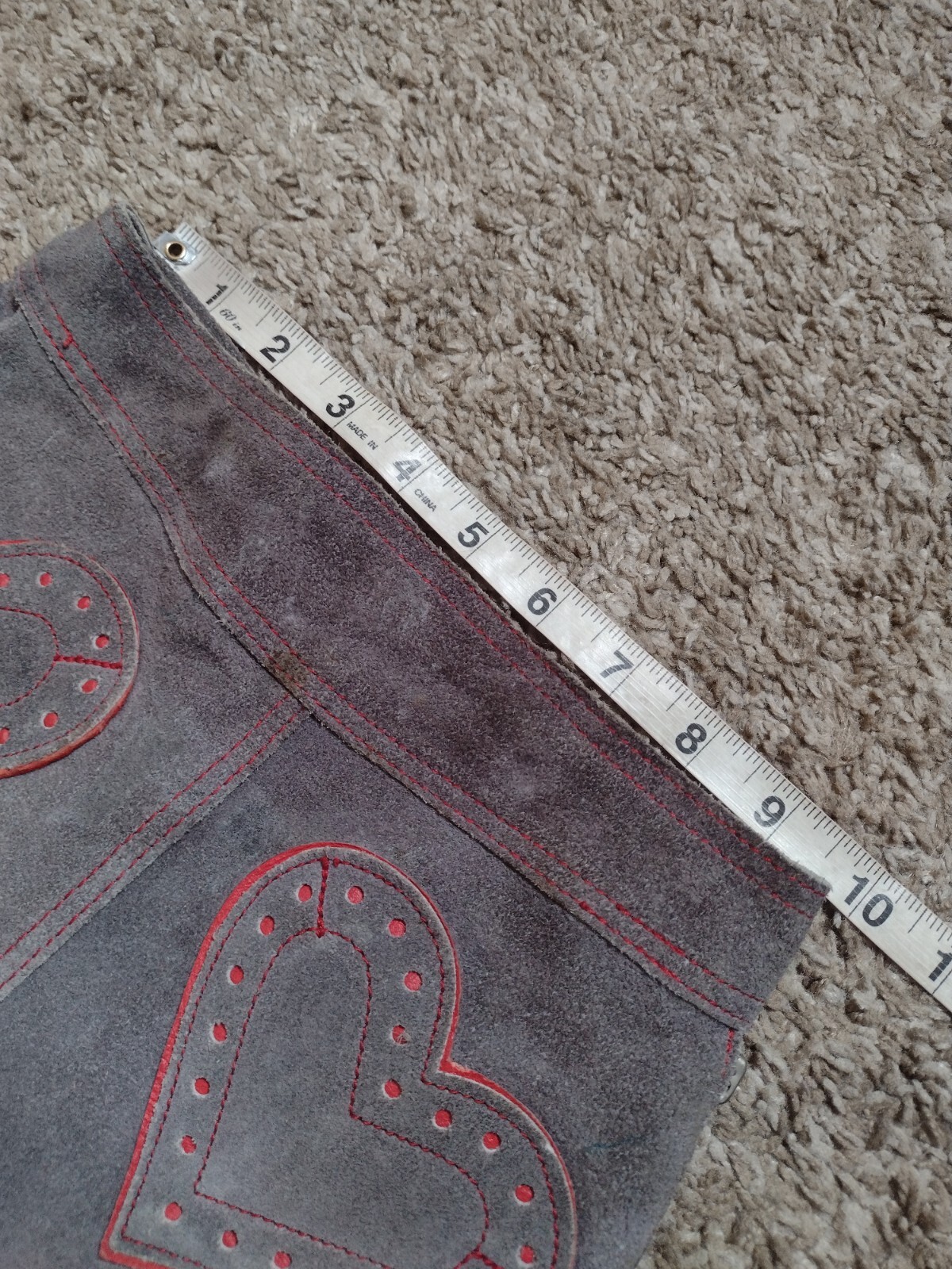 Vintage Girls Leather German Lederhosen Youth Kids Oktoberfest Shorts Heart B
