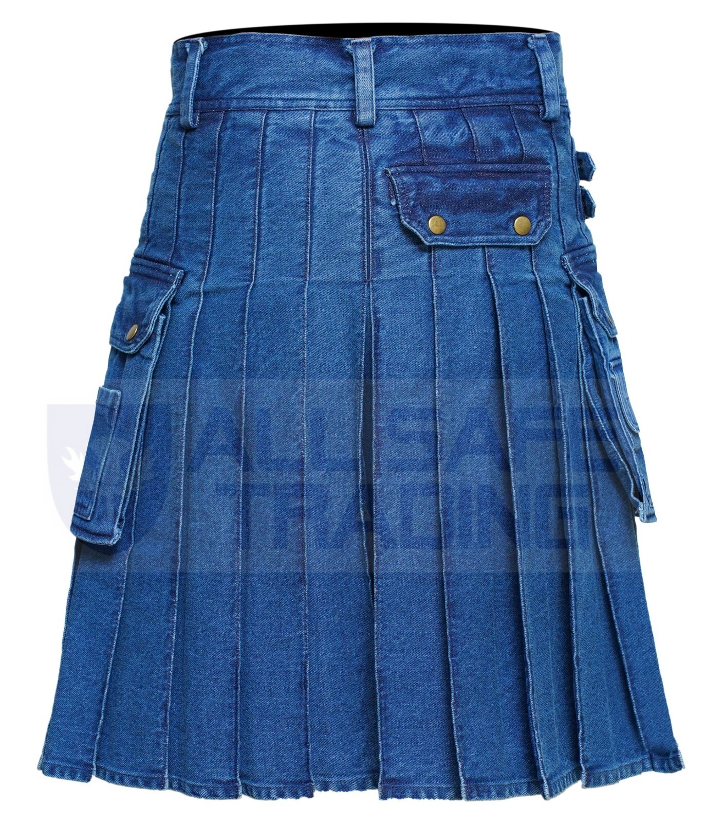 Men’s Deluxe Utility Denim Kilt, Modern Kilt, Men’s Kilt, Utility Kilt