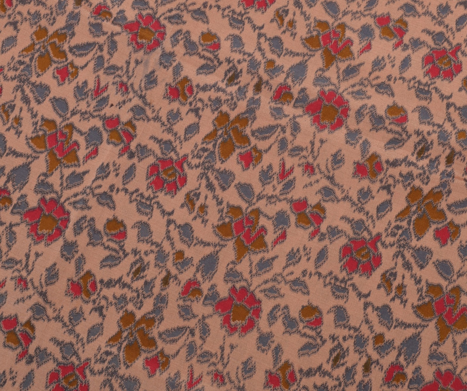 Sushila Vintage Indian Saree Blend Silk Printed Floral Soft Craft Fabric