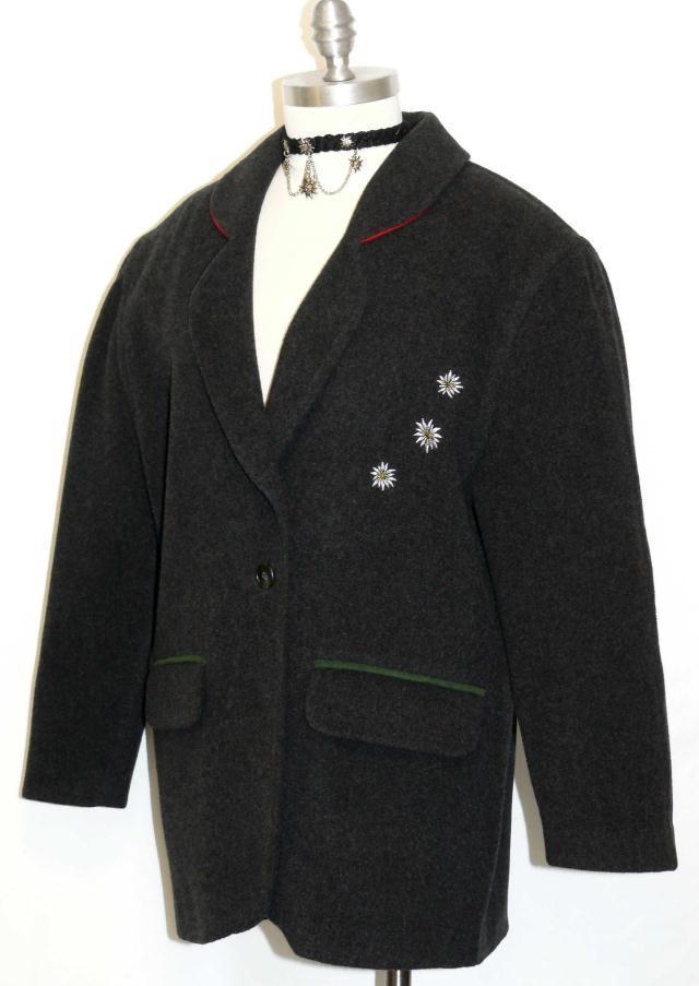SCHNEIDERS BLACK WOOL JACKET Women AUSTRIA Winter SOFT & LINED Coat B45″ 14 L