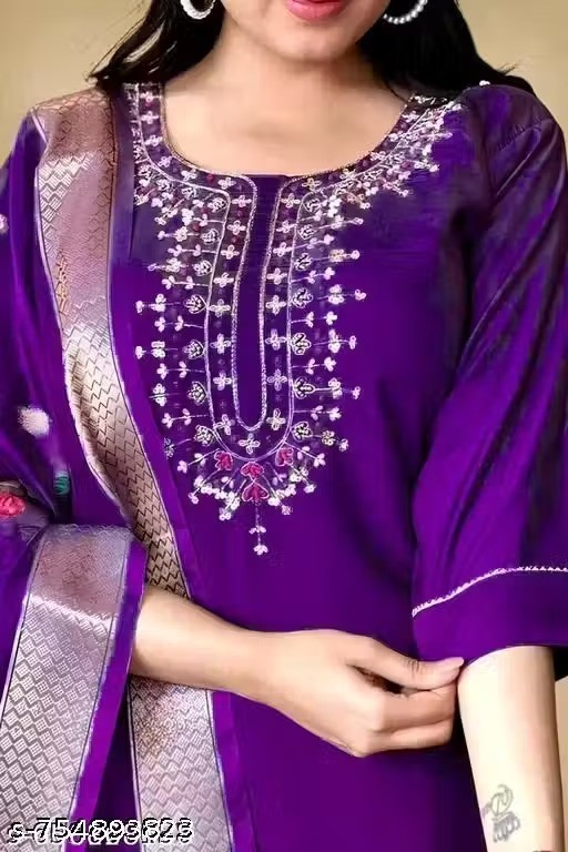 Indian Salwar Kameez Suit Readymade 3Pc Women Party Wear Dress Dupatta