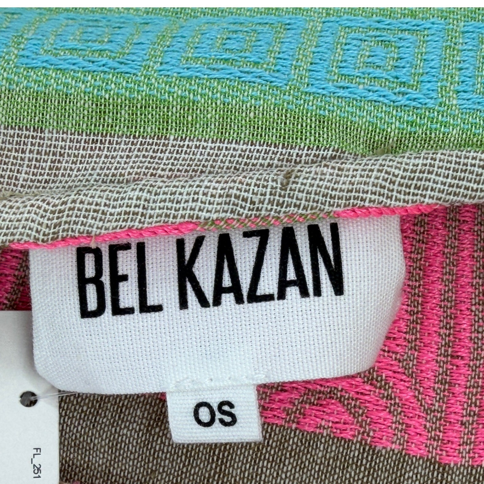 Anthropologie BEL KAZAN Women OS All Size Kaftan Tunic Dress Belted Tassels