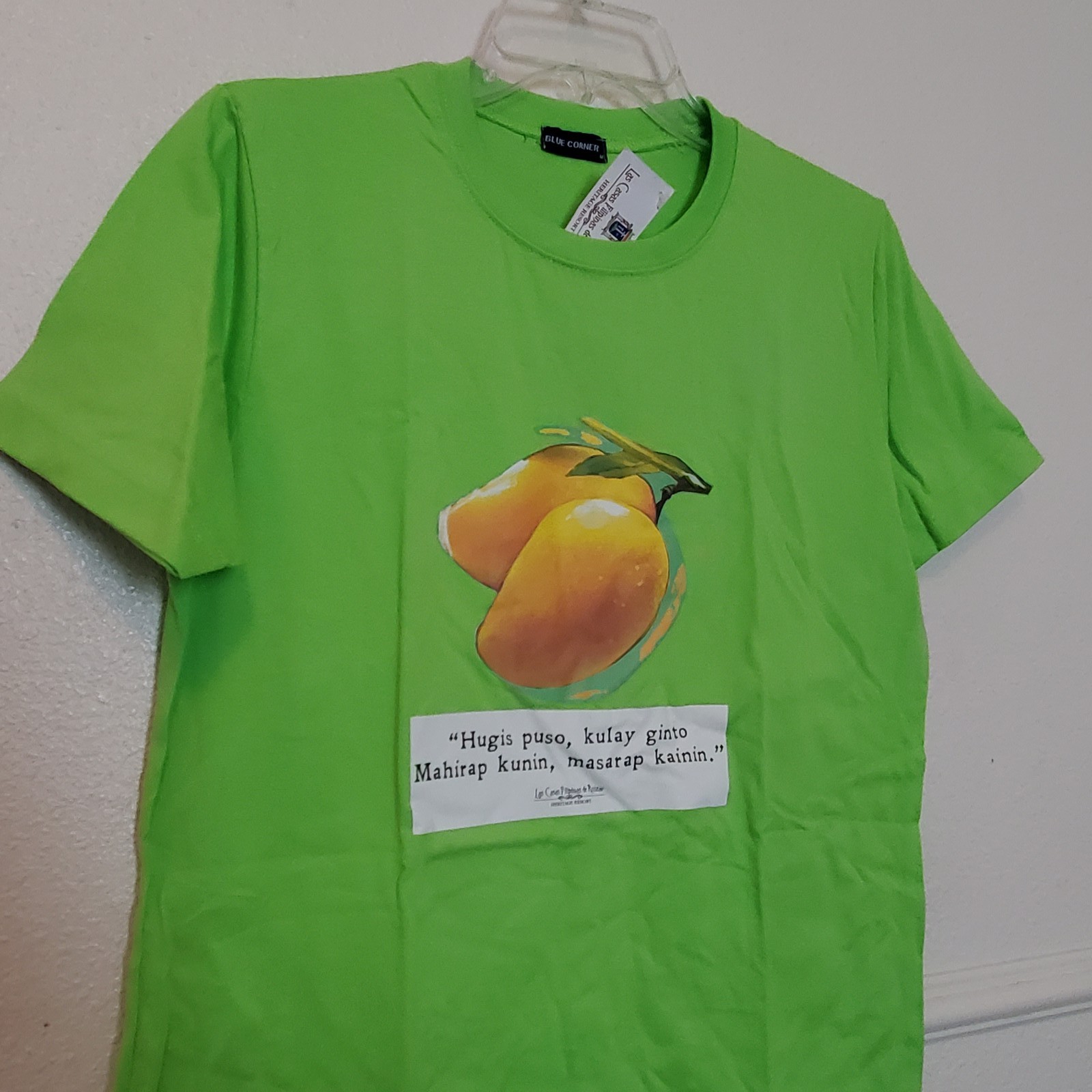 Blue Corner Filipino Mango Graphic T-Shirt Medium Lime Green Philippines