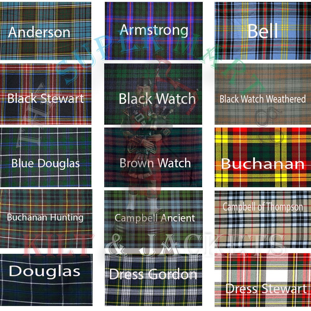 Scottish 8 Yard TARTAN KILT For Men’s Traditional 50 Plus Multi Tartan Kilts