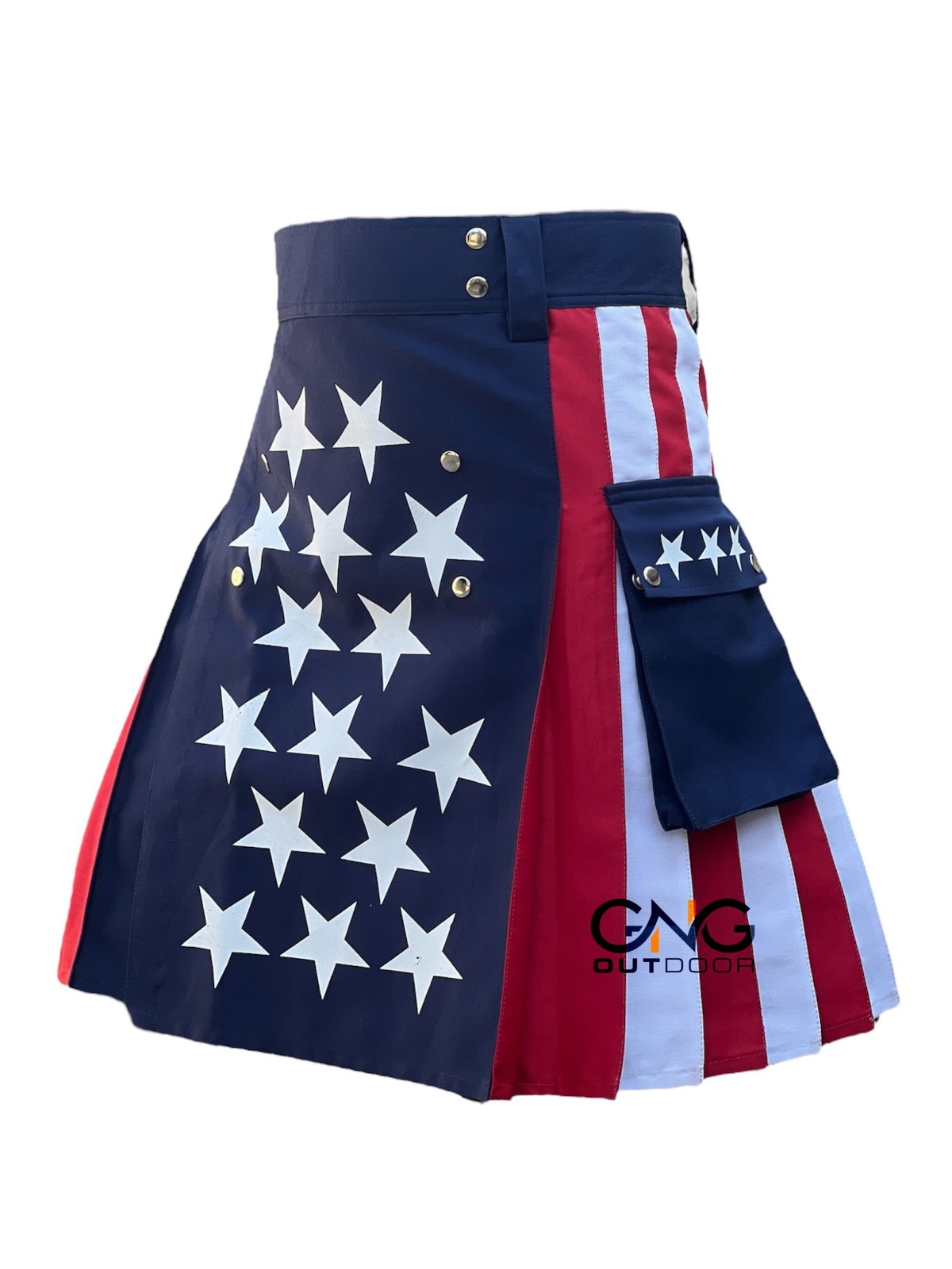 Men’s American Flag Kilt Patriotic Hybrid kilt Waist Sizes 28″ to 62″