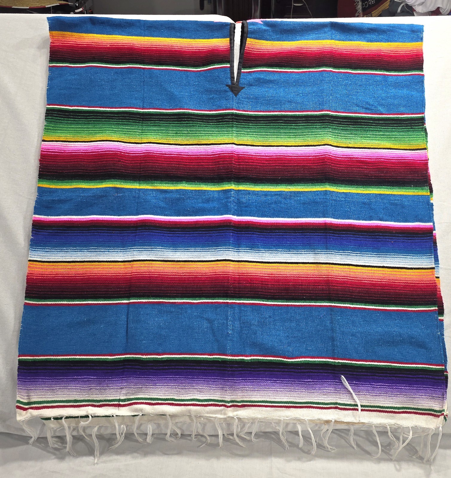 Artesanias F.R. Made In Mexico Poncho/Serape Adult One Size History In Photos
