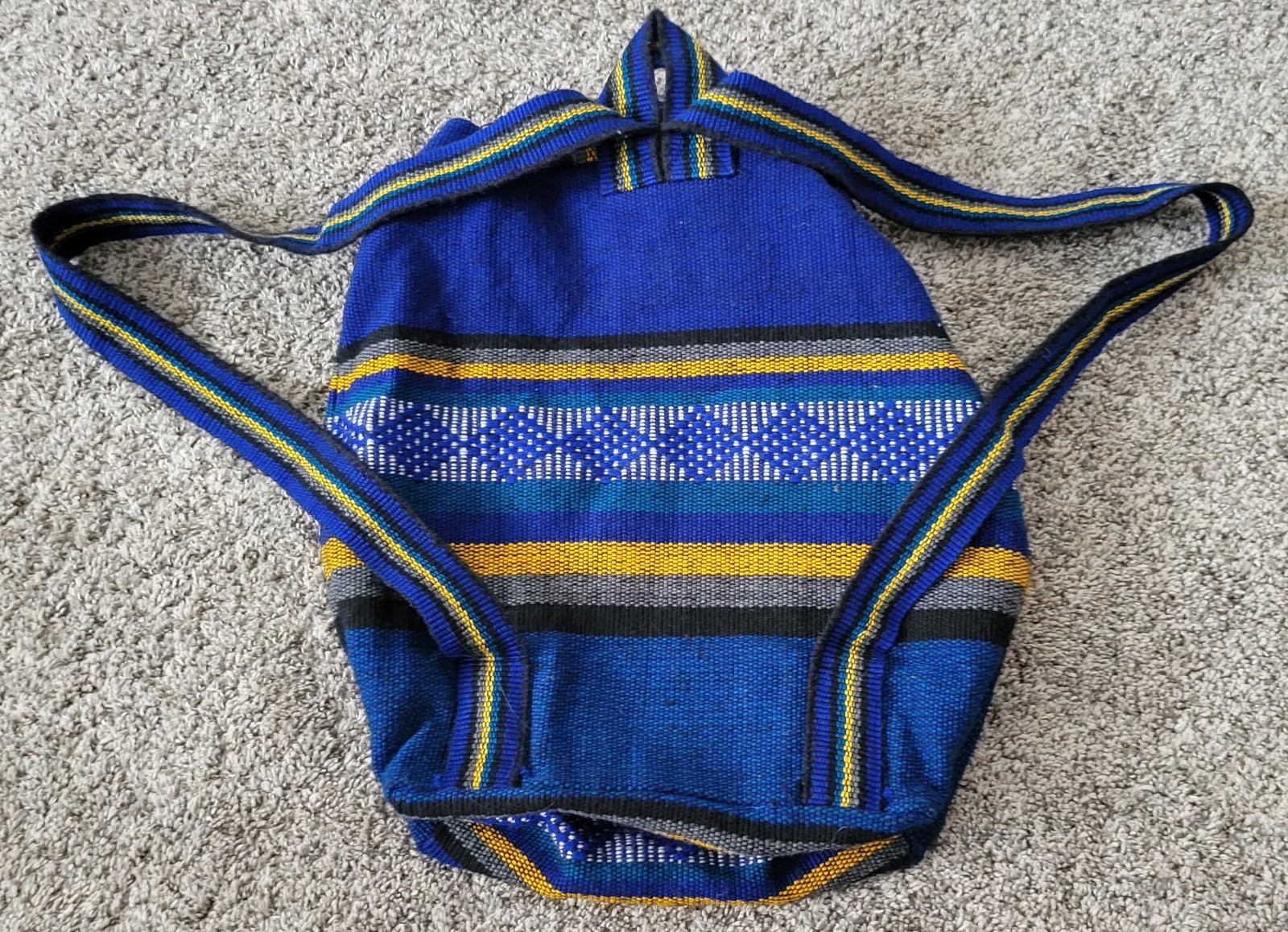 BACKPACK , HIPPIE GEAR , AUTHENTIC PINZON , BLUE YELLOW