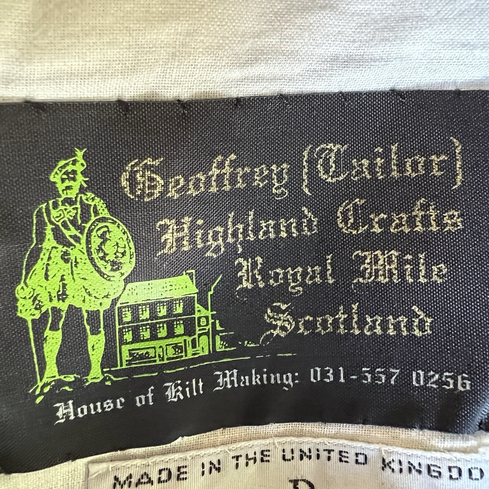 Geoffrey Tailor Highland Crafts Royal Mile Scotland Pure Wool Plaid Kilt Sz L