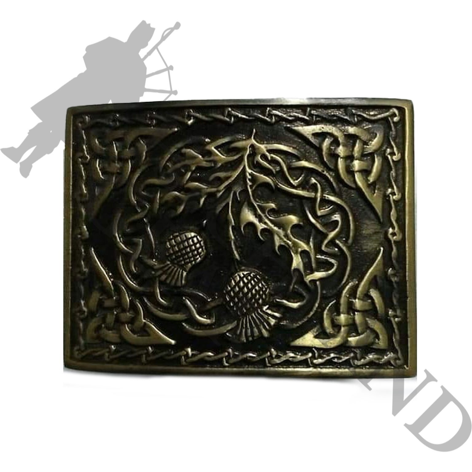Scottish Kilt Leather Belt With Buckle- Traditional Highland Dress Accessory