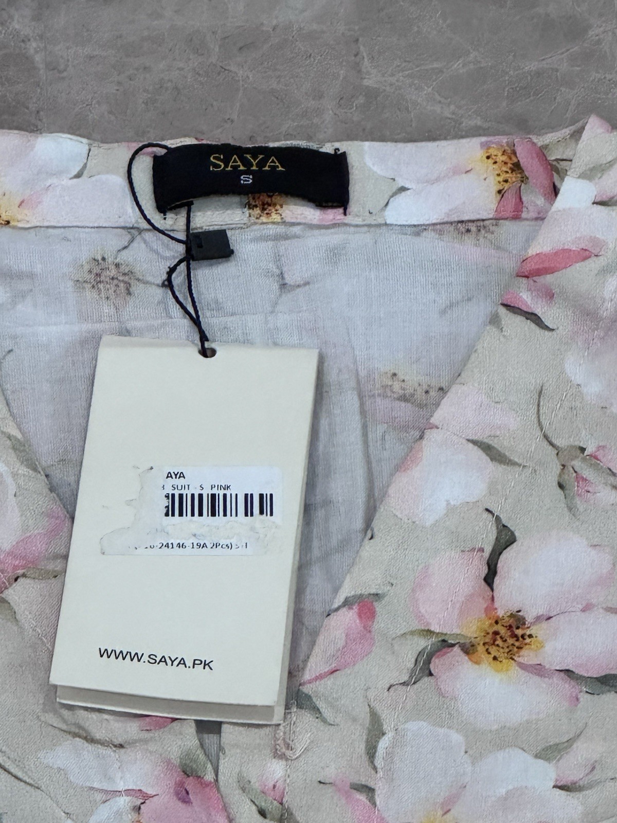 SAYA Modest Floral Matching Set | 2-Piece Stitched Lawn Suit | Small