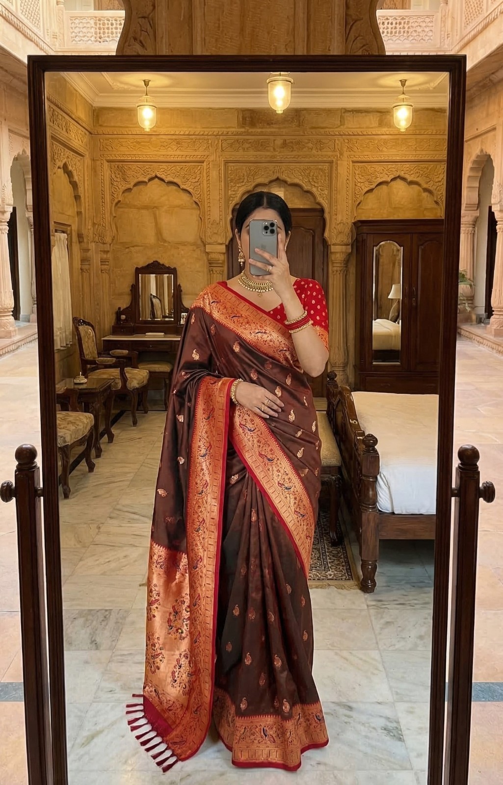 Ethnic Wear Designer Soft Paithani Silk Saree With Blouse For Women