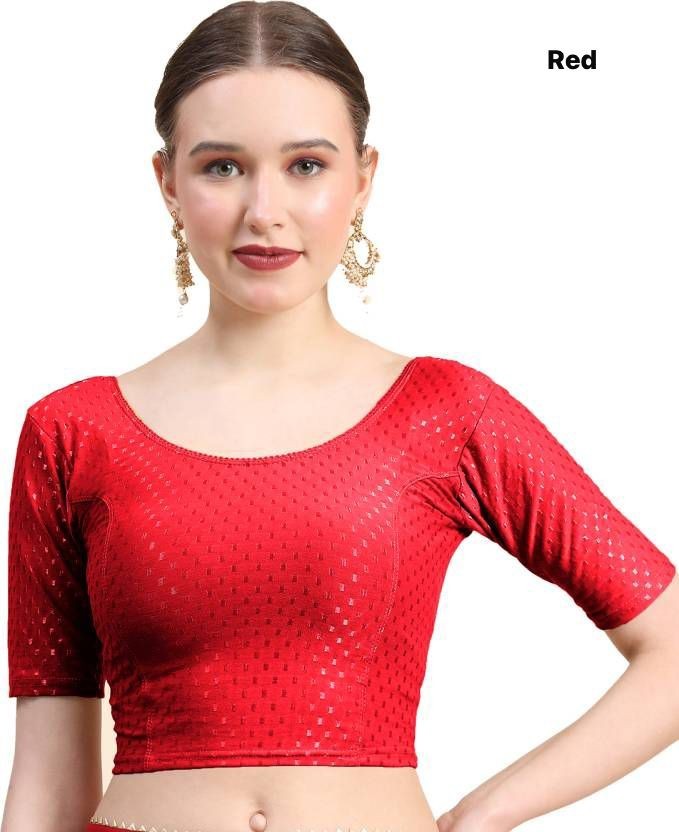 New stretchable Lycra Blouse Readymade Designer Sari Choli Indian crop top.