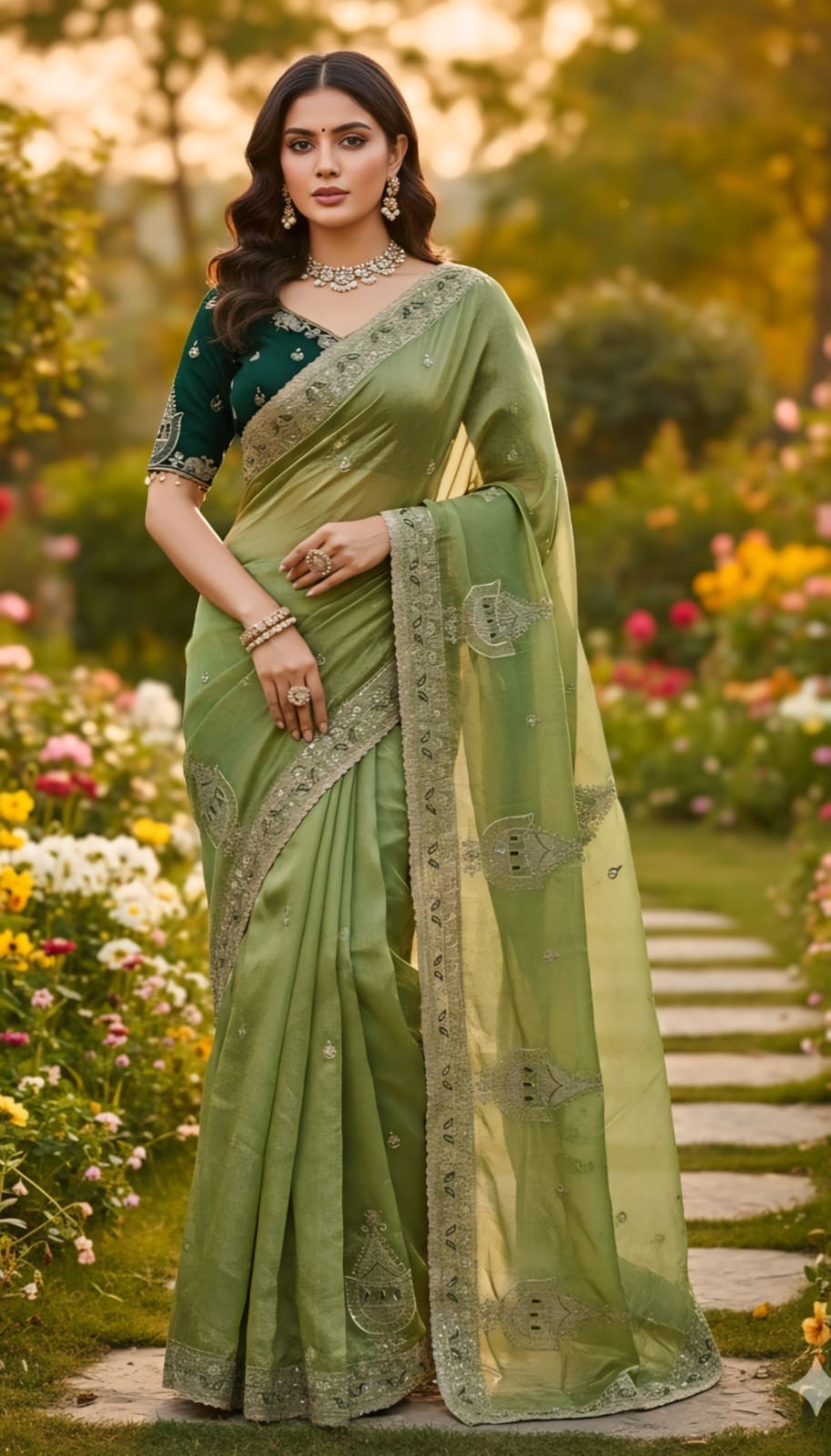 Readymade Silk Saree Ready to Wear Full Stitched Stitched Saree Blouse Designer