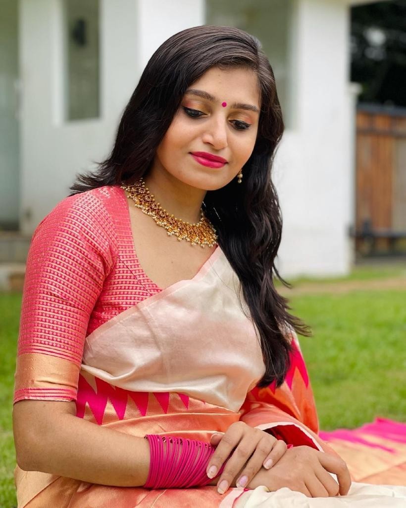 Ethnic Lichi Silk Jacquard Work Saree Rich Pallu Indian Women Festive Wear Sari