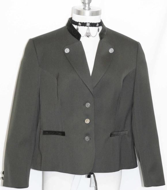 LODENFREY Loden GREEN WOOL Jacket Austria Women Hunting Riding Coat B42″ 12 M