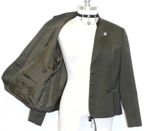LODENFREY Loden GREEN WOOL Jacket Austria Women Hunting Riding Coat B42″ 12 M