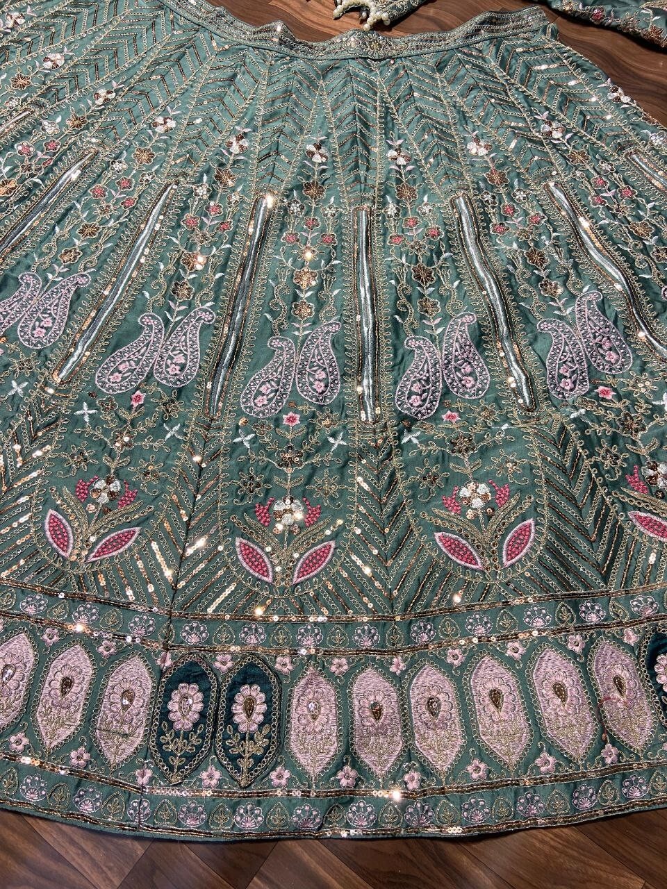 BRIDAL WEAR PURE KASURI SILK DESIGNER LEHENGA CHOLI WITH SOFT NET DUPATTA