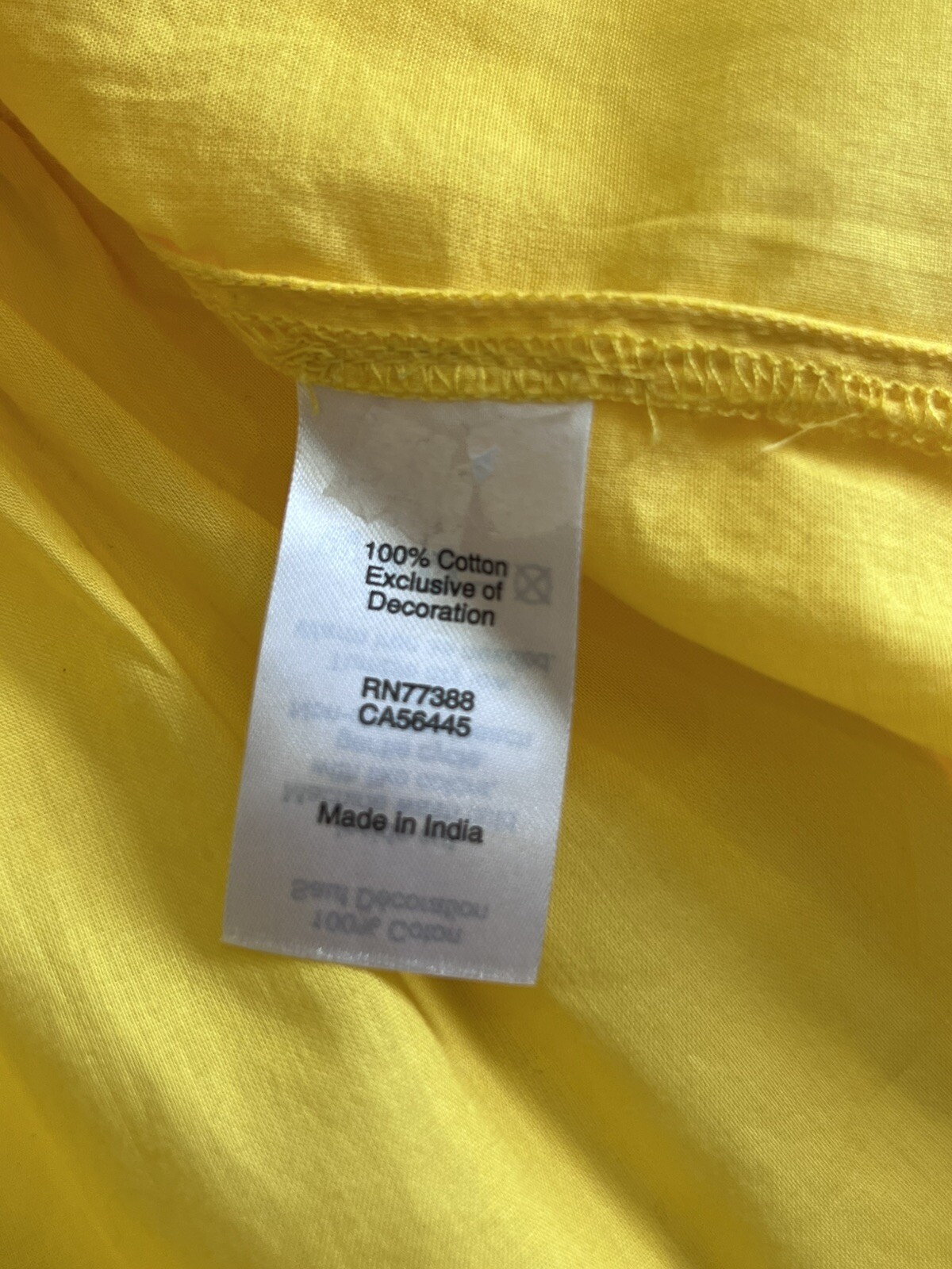 J. Crew Yellow Tunic Peplum Blouse Size 2 Loose 100% Cotton Summer