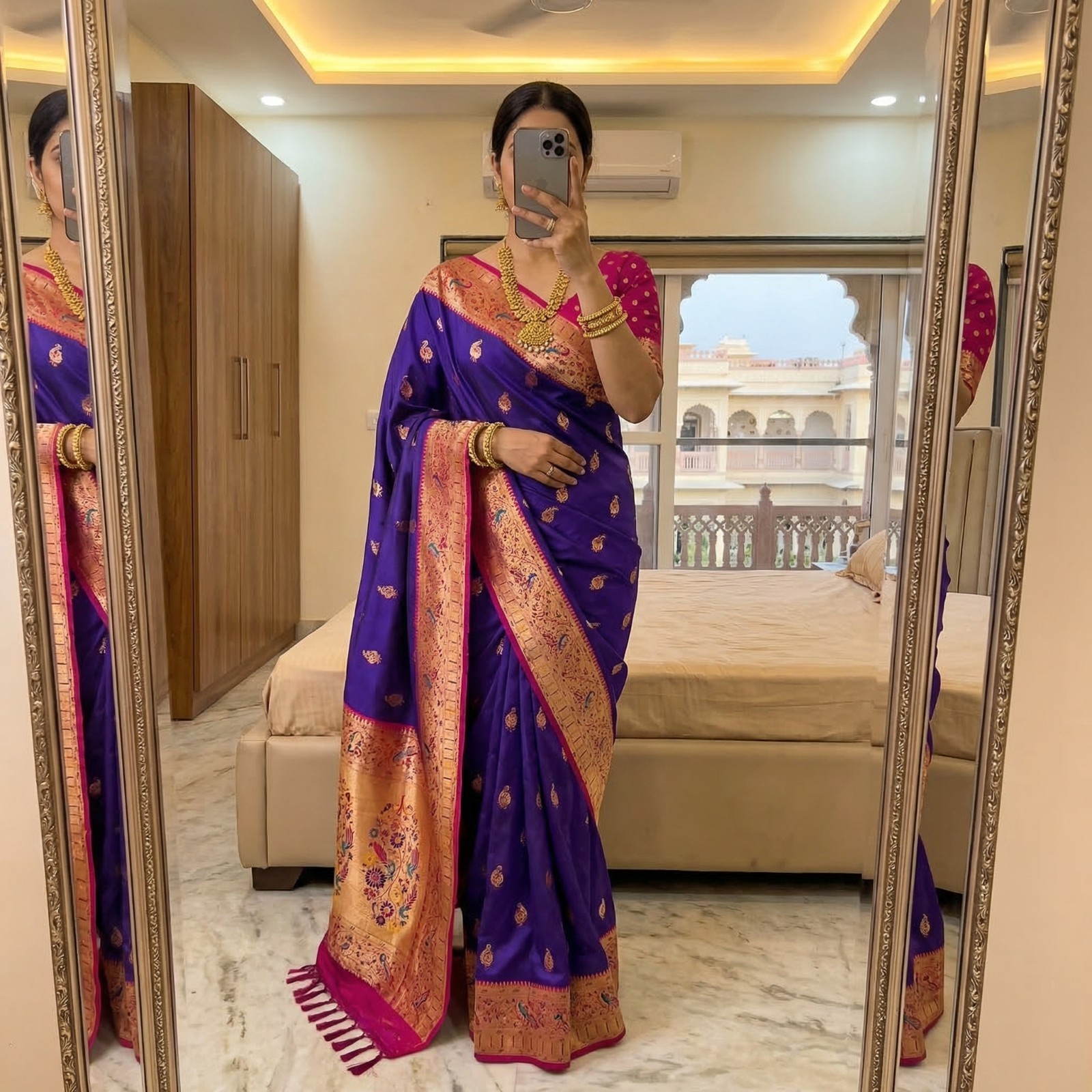 Ethnic Wear Designer Soft Paithani Silk Saree With Blouse For Women